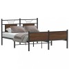 VidaXL Cadru pat fără saltea, stejar maro, 137x190 cm, lemn prelucrat 4107033