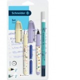 Set stilou + roller Schneider Zippi + pic Corry + 2 rezerve/blister, vanilie+mov 2026-2027