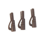 Clips Plumb Pierdut Jaxon Pro Carp Safety Clip cu Blocaj, 10buc/plic (Culoare: Maro)