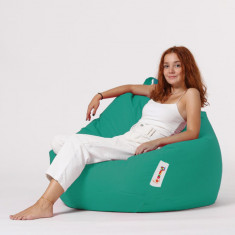 Fotoliu puf, Bean Bag, Ferndale Premium XXL, 115 x 130 cm, poliester impermeabil, turcoaz