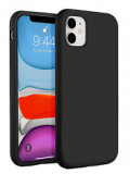 Husa silicon antisoc cu microfibra in interior Iphone 12 Mini , Negru