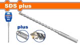 WADFOW - BURGHIU CU PRINDERE SDS PLUS - CAP CRUCE - 10X160MM PowerTool TopQuality