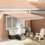 vidaXL Marchiză retractabilă automată cu dungi LED colorate 350x250 cm