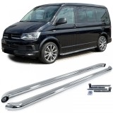 Bare laterale de protectie a pragurilor din otel inoxidabil polisat, potrivite pentru VW T5 T6 T6.1 cu ampatament scurt Performance AutoTuning