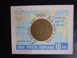 1964 - Medalii Olimpice - colita nedantelata - stampilata - LP597