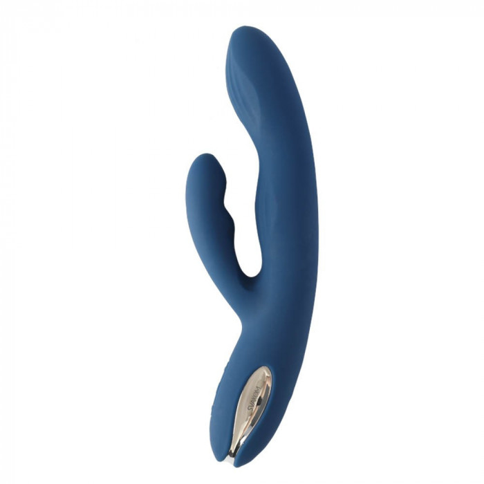 Aylin Dark Blue - Vibrator Iepuraș Re&icirc;ncărcabil, 21,5 cm