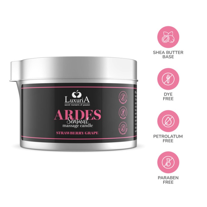 Lumanare masaj Luxuria Strawberry Grape 80ml