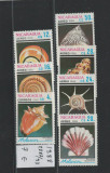 Nicaragua 1988 nestampilat - Mi 2887/93 - Scoici, fauna marina