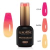 Oja Semipermanenta Termica 3 Culori LUXORISE ThermoCool - Innocent Orange 10ml