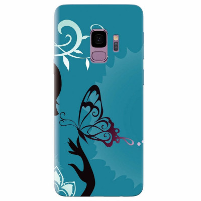 Husa silicon pentru Samsung S9, Blue Butterfly foto