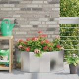 vidaXL Jardinieră Argintiu 90 x 45 x 35 cm Oţel inoxidabil 883693