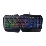 Cumpara ieftin Tastatura Gaming Serioux Andor, Wired, USB, Iluminare Rainbow, PalmRest, Anti-Ghosting, Black