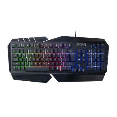 Tastatura Gaming Serioux Andor, Wired, USB, Iluminare Rainbow, PalmRest, Anti-Ghosting, Black foto