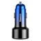 Incarcator Auto Baseus, Magic Series Digital Display, Quick Charge USB/USB-C PD 6A, Albastru