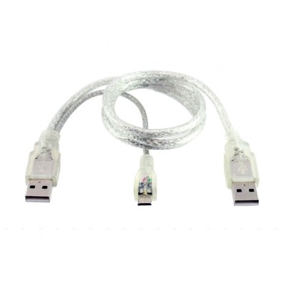 Cablu USB dual A (usb2 date + usb2 alimentare) la microUSB tata , Active foto