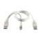 Cablu USB dual A (usb2 date + usb2 alimentare) la microUSB tata , Active