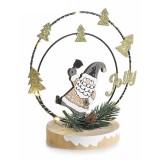 Decoratiune Mos Craciun cu led 16x10x17 cm
