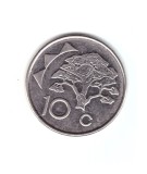 Moneda Namibia 10 cents/centi 2012, stare buna, curata, Africa, Fier