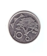 Moneda Namibia 10 cents/centi 2012, stare buna, curata