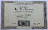 Bancnota Franta 10 Livres 1792, Europa, Numismatica