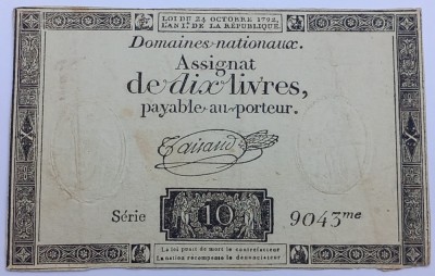 Franta, 10 Livres 1792 foto
