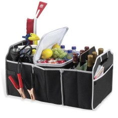Organizator pentru portbagaj 3 compartimente, Negru foto