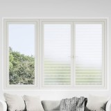 VidaXL Folii fereastră, design sablat cu dungi, PVC 3206467