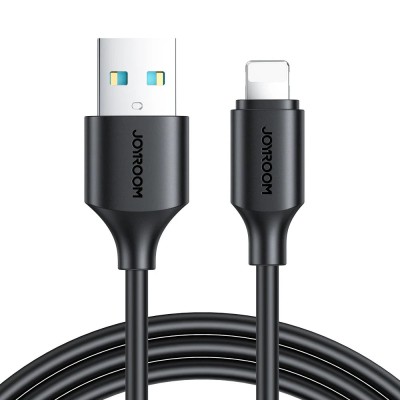 Cablu pentru incarcare si transfer de date Joyroom S-UL012A9, USB/Lightning, 2.4A, 1m, Negru foto
