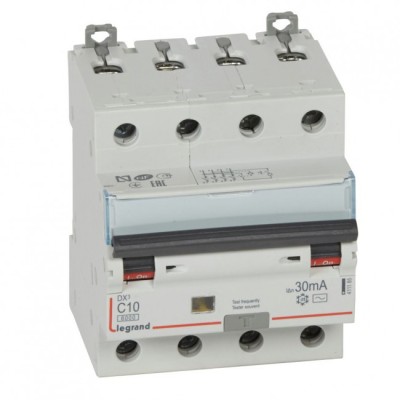 Siguranta Diferential 10A 4P AC 30mA C 10kA Legrand DX3 411185 foto