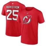 New Jersey Devils tricou de bărbați Jacob Markstrom #25 New Jersey Devils Authentic Stack Name &amp;amp; Number red - L, Fanatics Branded