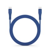 Cablu USB-C la USB-C Forcell F-Energy C344 QC4.0 PD 60W, Silicon, 1m, Albastru Inchis
