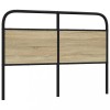 Tablie Pat Stejar Sonoma 135cm, Cadru Metalic Robust, Suport Spate, 142x100cm