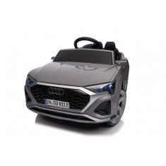 Masinuta electrica pentru copii, Audi SQ8, 70W, 12V, roti moi si scaun tapitat, gri