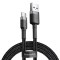 Cablu de date Baseus Cafule Tough Quality USB To Type-C QC3.0 2A 3m - CATKLF-UG1 - Negru-Gri