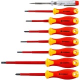 Set surubelnite izolate cu tester de tensiune pentru electricieni, tensiune de functionare 1000 V, 8 piese, Powermat