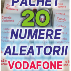 Pachet 20 Cartele Vodafone Sigilate fara credit cartele numar sim numere la rand