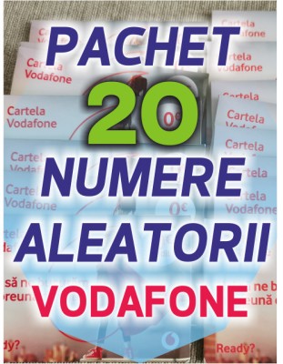 Pachet 20 Cartele Vodafone - Numere Aleatorii SIGILATE cartela numar simplu SIM foto