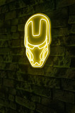 Decoratiune luminoasa LED, Iron Man, Benzi flexibile de neon, DC 12 V, Galben, Neon Graph