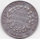East India Company QUEEN VICTORIA 1 RUPEE 1840, Asia, Argint