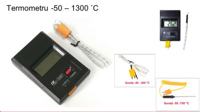 Termometru digital cu sonda -50 - 1300 C foto
