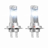 Cumpara ieftin Set 2 Becuri Auto LED H7 Mini 120W , 12000 LM, Alb Rece 6500K, Canbus Integrat + Ventilator Racire, Plug Play, 12-18V