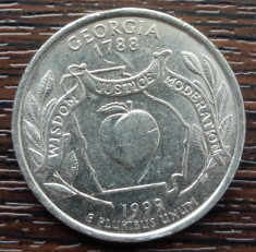 (M2401) MONEDA SUA - QUARTER DOLLAR 1999, LIT. P - GEORGIA foto