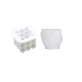 Cumpara ieftin Set 2 matrite pentru lumanari artizanale Tiruiya, 6, 6.5 cm, silicon, alb