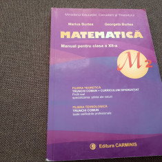 Matematica M2. Manual pentru clasa a XII-a - Marius Burtea, Georgeta Burtea