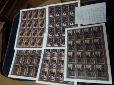 set timbre Romania .. lilieci 2006 5 coli de 16 timbre foto