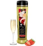 Ulei de Masaj Shunga Romance, Aroma Vin Spumant de Capsuni, 240 ml, SHUNGA Erotic Art