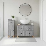 Cumpara ieftin Set de dulapuri pentru baie, 2 piese ALKMAAR Sonoma gri