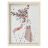 Tablou Decorativ Model Fata cu Flori 30.5x40.5cm
