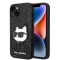 Husa pentru iPhone 15 Plus / iPhone 14 Plus - Karl Lagerfeld Hardcase Glitter (KLHCP14MG2CPK) - Choupette Patch