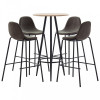 Set mobilier de bar, 5 piese, gri &icirc;nchis, material textil GartenMobel Dekor, vidaXL